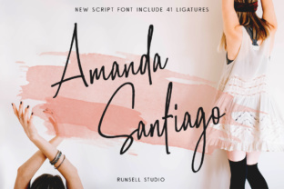 Amanda Santiago Font: A Script Typeface for Polished Branding