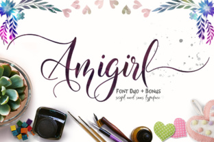 Amigirl: A Swashy Script Font for Handmade Products