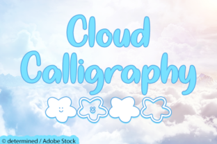 Cloud Calligraphy: A Playful Script Font for Editorial Design and Content Branding